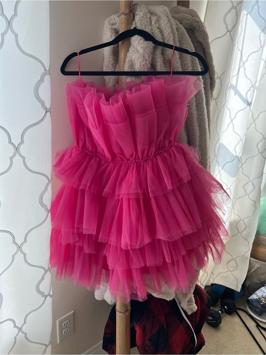 Vici Dresses & Skirts - Pink Pom Pom Dress Size Medium